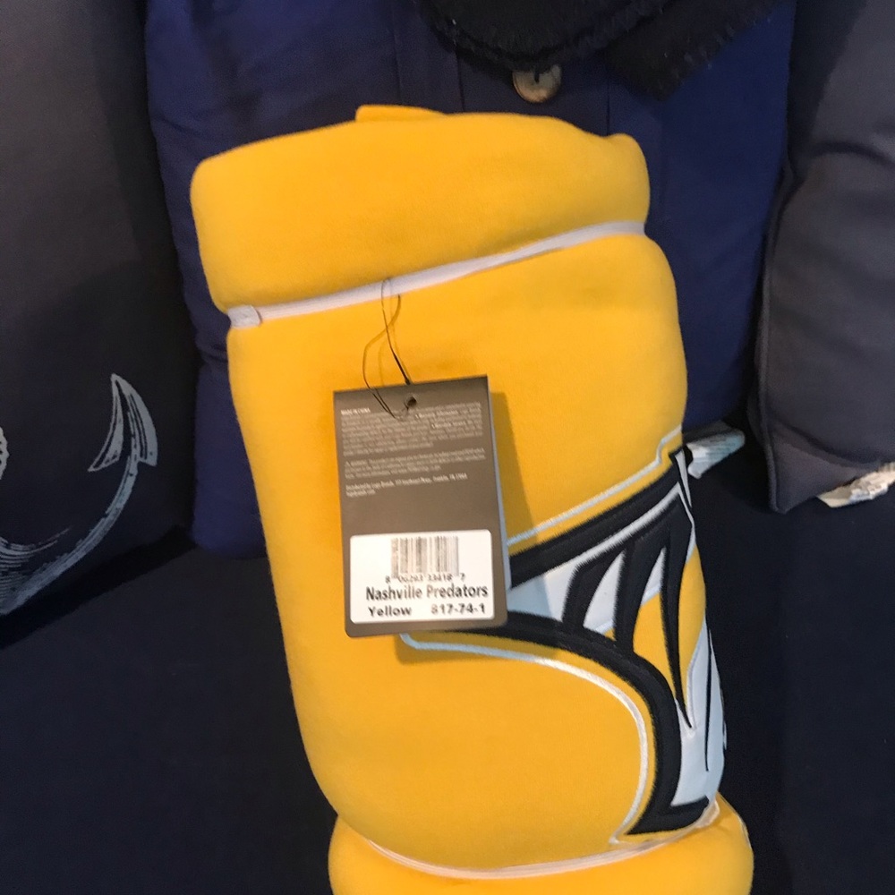 Yellow Nashville Predators Sweat Blanket